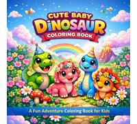 Cute Baby Dinosaur coloring Book: A Fun Adventure Coloring Book for kids and Adorable Dinosaur Coloring Pages for Kids Ages 3-8 | Fun Easy Dinosaurs, ... Cute and Adorable Baby coloring Book Library)