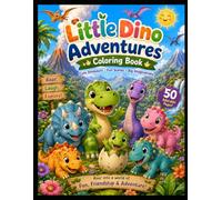 Cute Baby Dinosaurs Coloring Book: 50 Fun & Easy Coloring Pages for Kids Ages 3-8 (VINMEEN™ Premium Coloring Books)