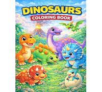 Cute Baby Dinosaurs Coloring Book: Fun & Easy Coloring Pages for Toddlers and Kids Ages 3-8 | Cute Baby Dinosaurs, Simple Designs, Big Spaces for Easy ... Fun (Happy Fun Cute Animals Collection)