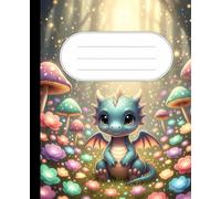 Cute Baby Dragon Composition Notebook: A Magical Fairy Forest and Pastel Flowers Journal | Kawaii Fantasy Notebook for Girls, Kids, and Teens