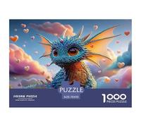 Cute Baby Dragon with Big Eyes Colorful Scales 1000 Piezas Papel Ecológico Resistente Rompecabezas Premium Fantasy Dragon Extremadamente Difícil Juego Creativo Rompecabezas Para Decoración Del Hogar 7