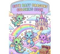 CUTE BABY DRAGONS COLORING BOOK: 30 Fun & Magical Coloring Pages For Kids Ages 4-8 (ALDETOMO BOOKS)