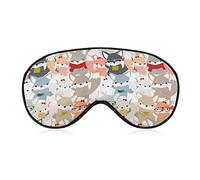 Cute Baby Fox Wolf Sleep Eye Mask Soft Sleep Cover Blindfold Sleeping Mask Cover para dormir viajes