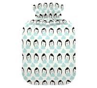 Cute Baby Heddog - Botella de agua caliente con tapa, suave y cálida para cama de invierno, cuello y hombros, 2 L