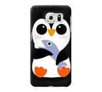 Cute Baby Penguin Funda Carcasa Case para Samsung Galaxy S6 Edge