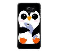 Cute Baby Penguin Funda Carcasa Case para Samsung Galaxy S6 Edge Plus