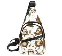 Cute Baby Sloths (3) Mochila cruzada con correa lateral, Multicolor 01, 11.8x7x1.5in/30x18x4cm