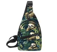 Cute Baby Sloths (3) Mochila cruzada con correa lateral, Multicolor 18, 11.8x7x1.5in/30x18x4cm