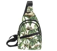 Cute Baby Sloths (3) Mochila cruzada con correa lateral, Multicolor 19, 11.8x7x1.5in/30x18x4cm