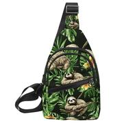 Cute Baby Sloths (3) Mochila cruzada con correa lateral, Multicolor 20, 11.8x7x1.5in/30x18x4cm