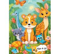 Cute baby & Wild: 50-Page Animal Coloring Book for 4-18 Age,