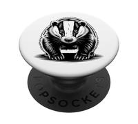 Cute Badger Woodland Animal Art Hombres Mujer Niños Niñas Niños PopSockets PopGrip Adhesivo