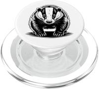 Cute Badger Woodland Animal Art Hombres Mujer Niños Niñas Niños PopSockets PopGrip para MagSafe
