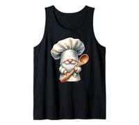 Cute Baker Dad GNOME Graphic with Chef Hat For Baking Mom Camiseta sin Mangas