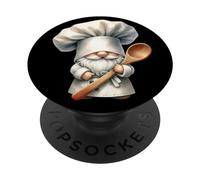 Cute Baker Dad GNOME Graphic with Chef Hat For Baking Mom PopSockets PopGrip Adhesivo