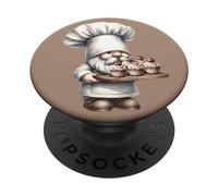 Cute Baking GNOME Muffin Graphic For Best Baker with Cupcake PopSockets PopGrip Adhesivo