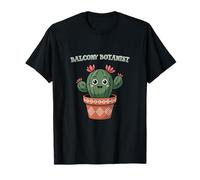 Cute Balcony Botanist Kawaii Cactus Plant Lover Camiseta