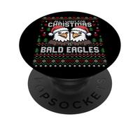 Cute Bald Eagles Christmas Ugly Christmas Sweater Patriotic Eagle PopSockets PopGrip Adhesivo