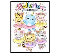 Cute Ballerina Animals Coloring Book