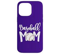 Cute Baseball Mom White Print Softball Mom Mother's Day Carcasa para iPhone 14 Pro MAX