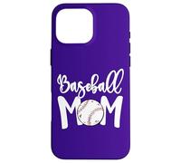 Cute Baseball Mom White Print Softball Mom Mother's Day Carcasa para iPhone 16 Pro MAX
