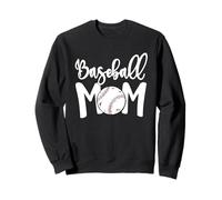 Cute Baseball Mom White Print Softball Mom Mother's Day Sudadera