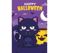 Cute Bat Cat Notebook: Cute Bat Cat Notebook | Creepy Cute Black Cat and Pumpkin Journal | Halloween 6x9 Lined Notebook with Bats, Pumpkins & Spooky Fun