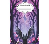 Cute Bat Halloween theme Composition Notebook: College Ruled | For Adults or Students | 6x9" | 100 Page| Perfect gift for everyone who loves HALLOWEEN