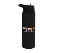 Cute Be Kind to Animals Cute Farm Friends Kindness Stainless Steel Insulated Water Bottle