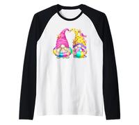 Cute Beach Lover Gnomies with Flip Flops For Summer Vacation Camiseta Manga Raglan