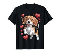 Cute Beagle Dog Lover Heart Puppy Pet Valentine Style Camiseta