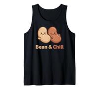 Cute Bean & Chill Plant Foods, Amante de los Frijoles, Humor gastronómico Camiseta sin Mangas