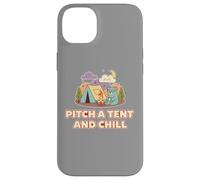 Cute Bear Camping Adventure Retro Pitch A Tent and Chill Carcasa para iPhone 14 Plus