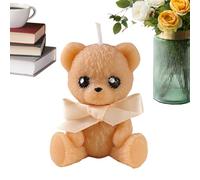 Cute Bear Candle, Aromatic Wax Sculpture Decor, Aesthetic Mini Animal Candle Ornament For Shelf Table Display, Small Decorative Scented Present For Party Favor Room Desk Office Decoration