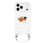 Cute Bear & Coffee - Funda decorativa para teléfono (blanca, compatible con iPhone 17 Pro Max)