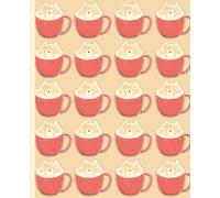 Cute Bear Coffee Notebook - Cozy Kawaii Ruled Journal: 7.5 x 9.25 Inch | 100 Ruled Pages | Adorable Bear in Coffee Cup Notebook