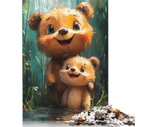Cute Bear Family Rompecabezas Imposible,desafío for Adults Entretenimiento Creativo 1000 Piezas Obra De Arte De Juego De para Adultos Y Niños A Partir De 12 Años 1000pcs (40x28cm)