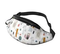 Cute Bear Fox and Hedgehog Crossbody Bag Runner Small Hip Pouch Riñonera Running Riñonera Bumbag Beltbag Sport Slim Moda para Trotar Senderismo Mujer