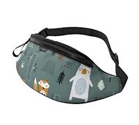Cute Bear Fox Hedgehog Crossbody Bag Runner Small Hip Pouch Riñonera Running Riñonera Bumbag Beltbag Sport Slim Moda para Trotar Senderismo Mujer