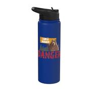 Cute Bear Gifts - Danger I Am A Hugger - Bears Hug Gift Stainless Steel Insulated Water Bottle