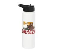 Cute Bear Gifts - Danger I Am A Hugger - Bears Hug Gift Stainless Steel Insulated Water Bottle
