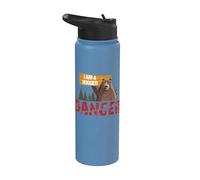 Cute Bear Gifts - Danger I Am A Hugger - Bears Hug Gift Stainless Steel Insulated Water Bottle