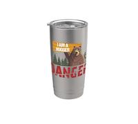 Cute Bear Gifts - Danger I Am A Hugger - Bears Hug Gift Vaso térmico de acero inoxidable de doble pared