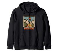 Cute Bear Lake Utah Nature Backpacking Vacation Souvenir Sudadera con Capucha