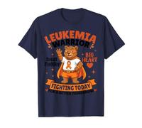 Cute Bear Leucemia Warrior Small Fighter Big Heart Awareness Camiseta