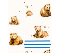 Cute Bear Notebook for Kids - 7.5 x 9.25 inches, 100 Pages - Grid with Red Margins | Adorable Animal Journal for School, Drawing & Writing: Fun ... - perfect for kids’ notes, handwriting