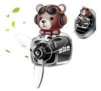Cute Bear Pilot Car Air Freshener Cartoon Airplane Vent Clip Diffuser Long-Lasting Aromatherapy Fragrance for Auto, Auto Interior Deodorizer & Stylish Ornament