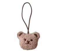 Cute Bear Plush Keychain - 5.5x2.9x0.9in Creative Name Tag Pendant, Small Bag Decoration | Aanti Lost Backpack Accessory for Kids Boys Girls Parrty Giffts School Supplies Fun Ornament Charm