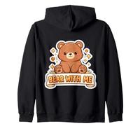 Cute Bear with Me Funny Wordplay Juego de Palabras Juego de Palabras Broma Frase Chica Mujeres Sudadera con Capucha