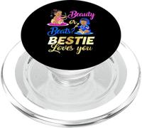 Cute Beauty Or Beat Bestie Loves You - Fiesta de revelación de género PopSockets PopGrip para MagSafe